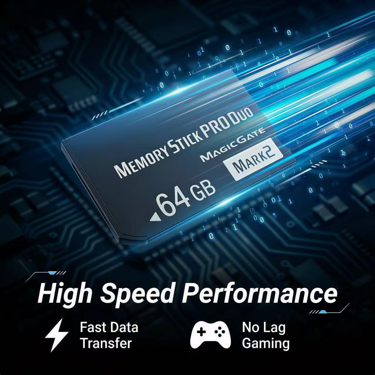 High-Performance 64GB Memory Stick Pro Duo MARK2 – Seamless Compatibility with PSP1000/2000/3000, Cyber-Shot DSC, DSLR & Handycam