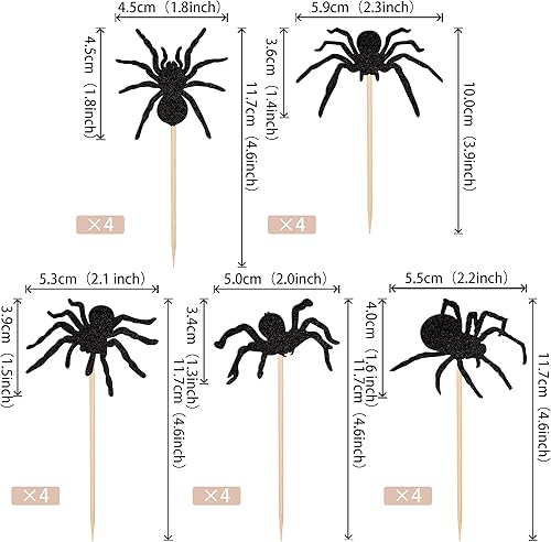 Miniatura 114 de 24 piezas de decoración de cupcakes temáticos de Halloween, espeluznante abucheo, fantasma, bruja, araña, murciélago, cupcakes, calabaza, rasgo
