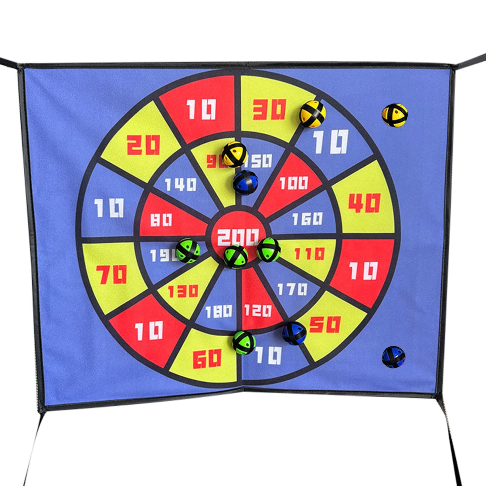 Trampoline Dartboard Trampoline Dart Board With 10 Sticky Balls, Dart Board Game For 8/10/12/14ft Trampolines Outdoor Trampolines Toss Game For Indoor Outdoor Party Games