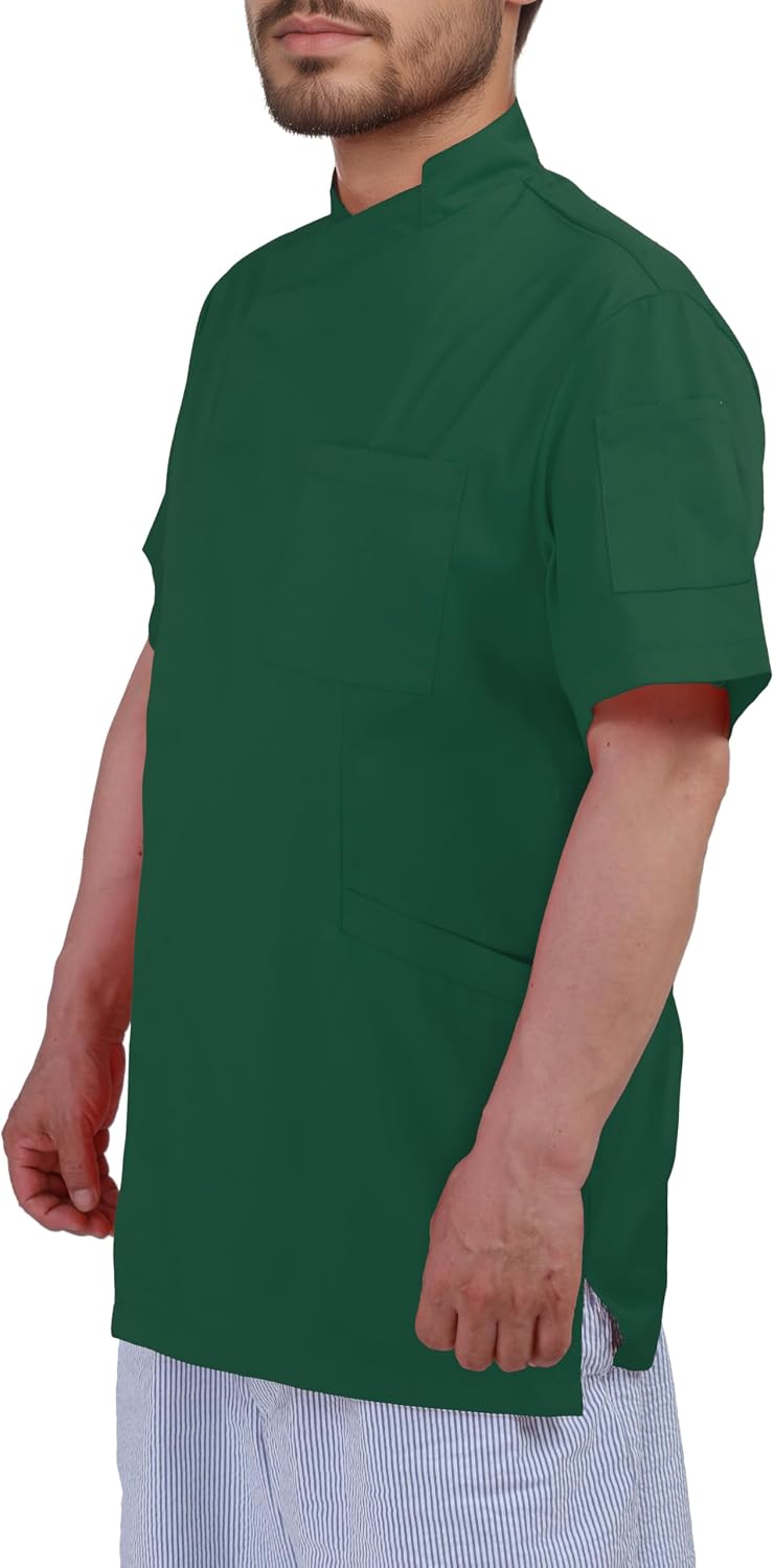 Men's Chef Coat Short Sleeve Chef Jacket