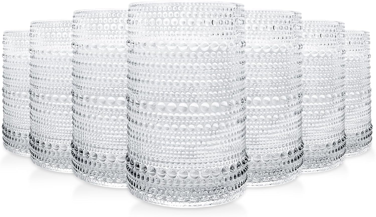 Vintage 15oz Glass Tumblers, Set of 12