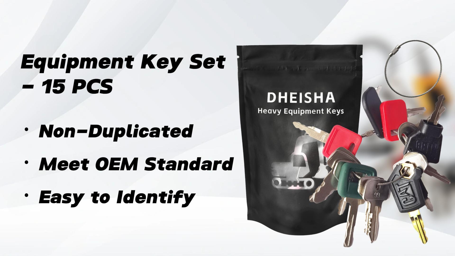Amazon.com: 15PCS Multi Types Heavy Equipment Key Set Construction