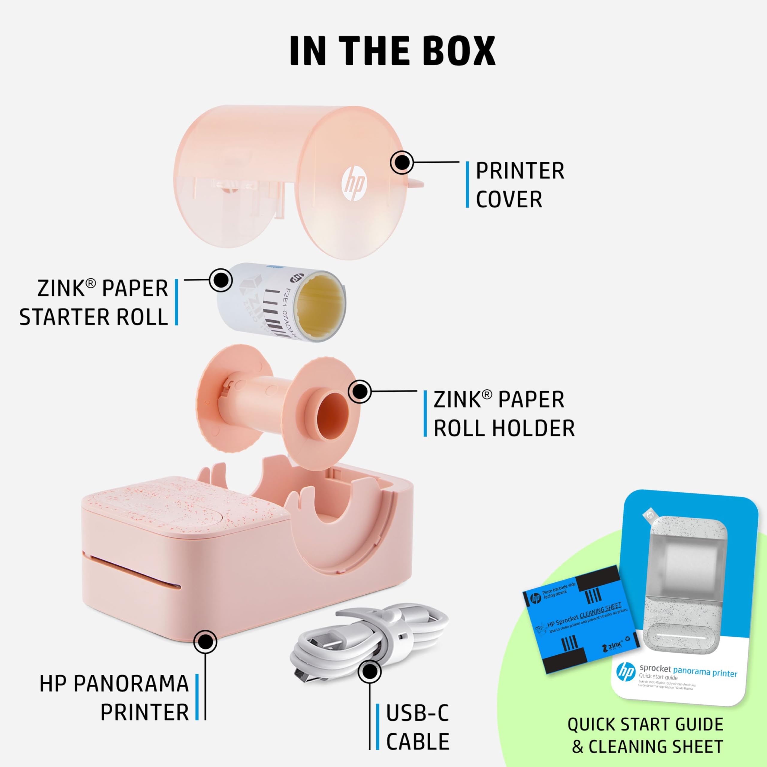 HP Sprocket Panorama Instant Color Label & Smartphone Portable Photo Printer - Image 2