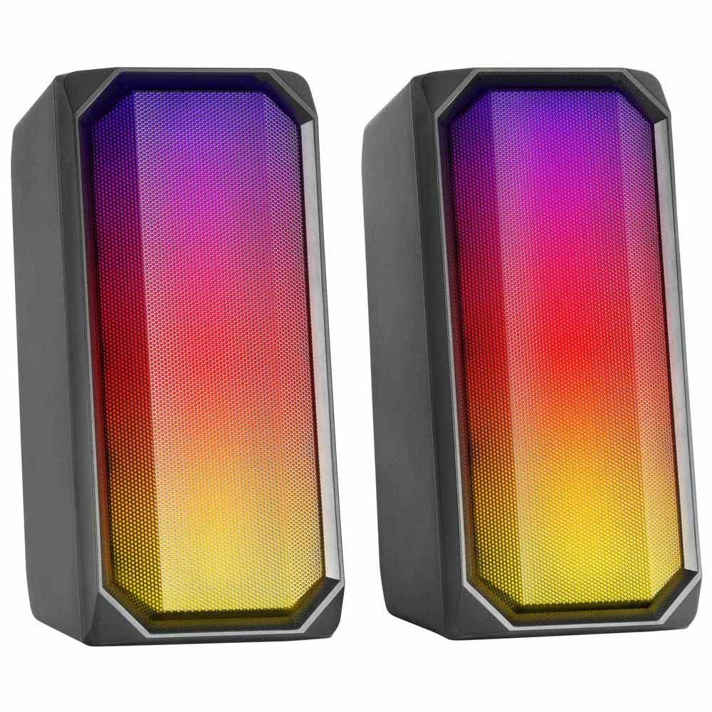 Mars Gaming MSRGB, Potente Altoparlante Bluetooth 15W, RGB Full Mesh, 2 Driver Attivi, Nero