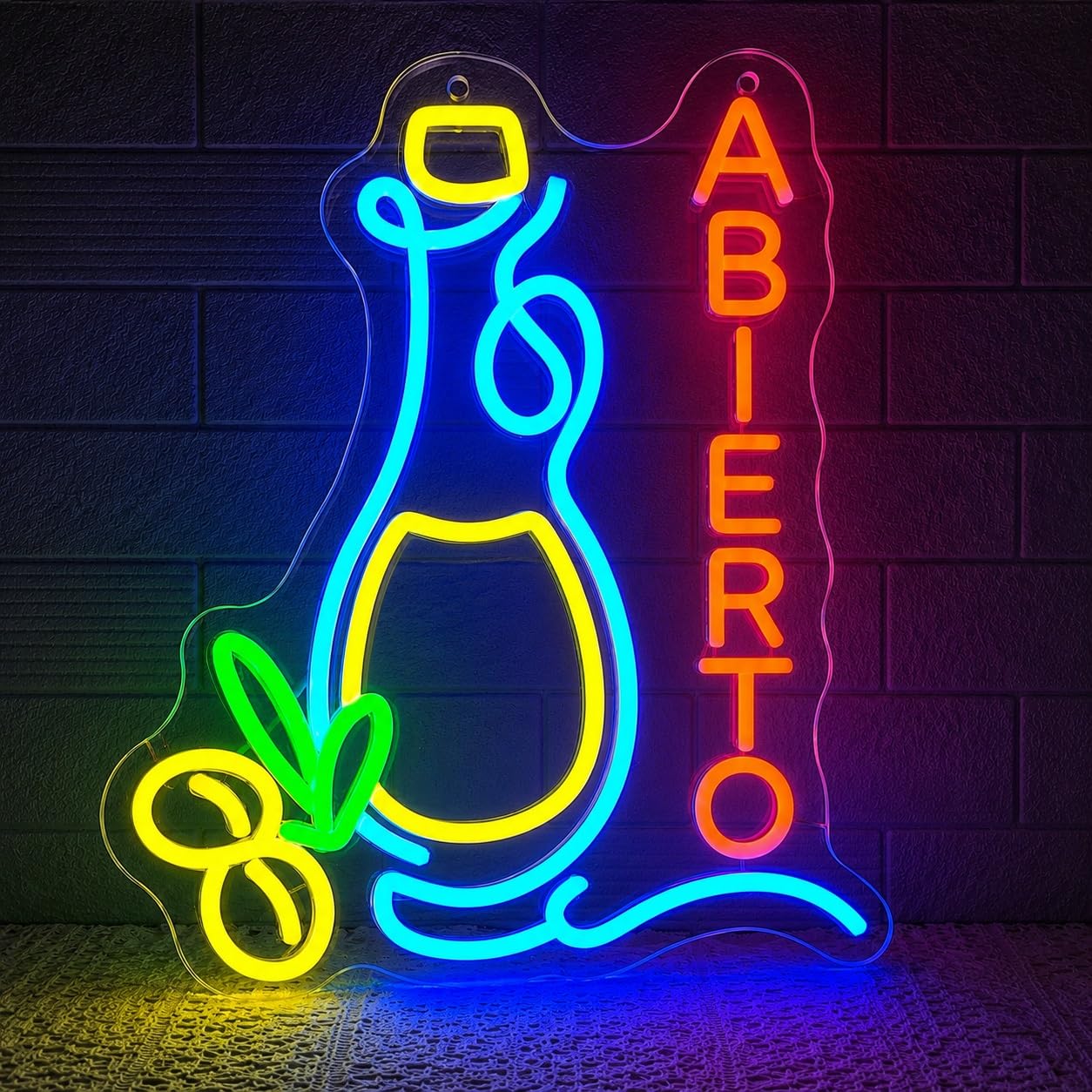 Signs Lamp "ABIERTO" Olive Oil Neon Sign Dimmable