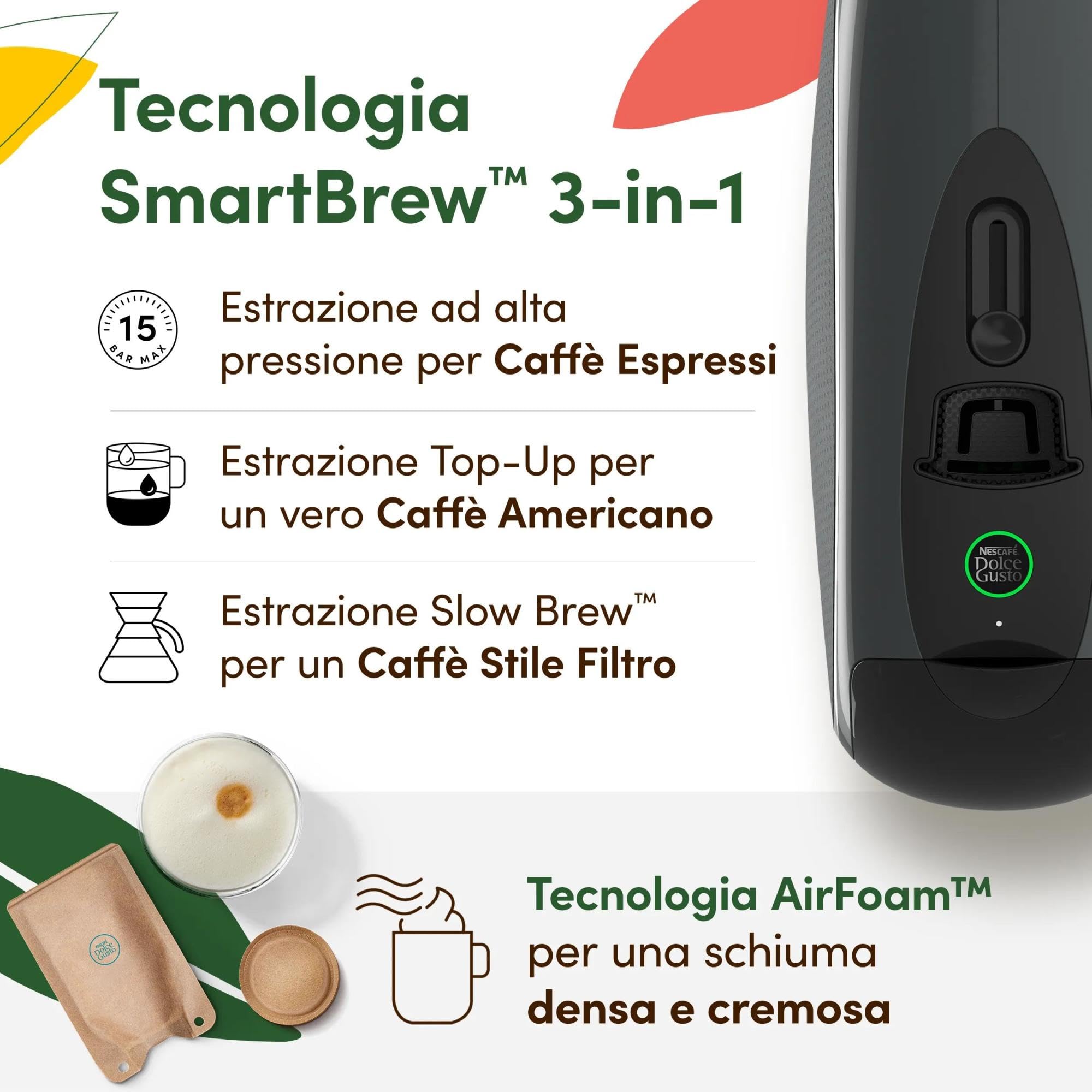 NESCAFÉ DOLCE GUSTO NEO Latte, Macchina caffè e bevande, Krups