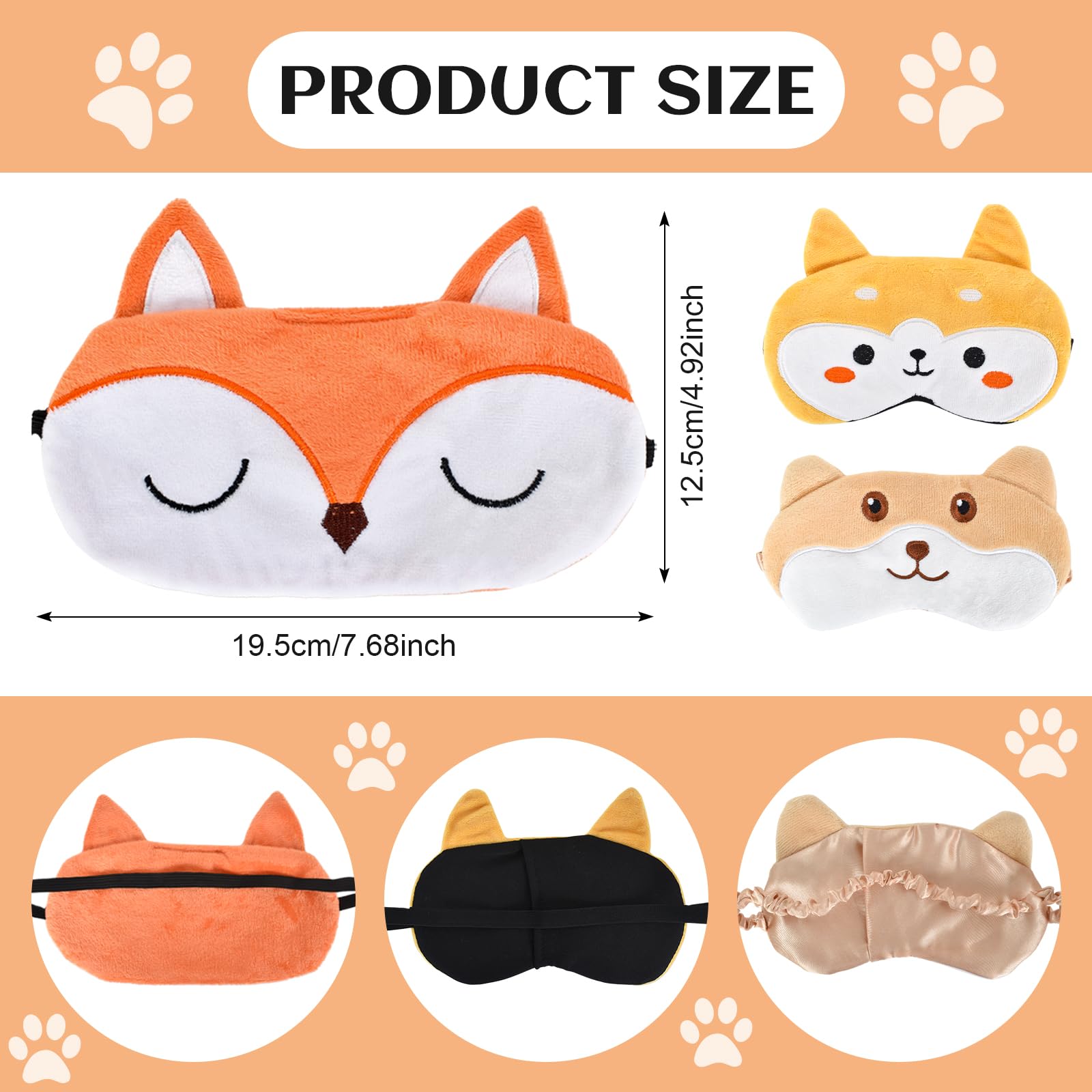 Mascherine per Dormire Animali, Maschera per Dormire Animale, Maschera