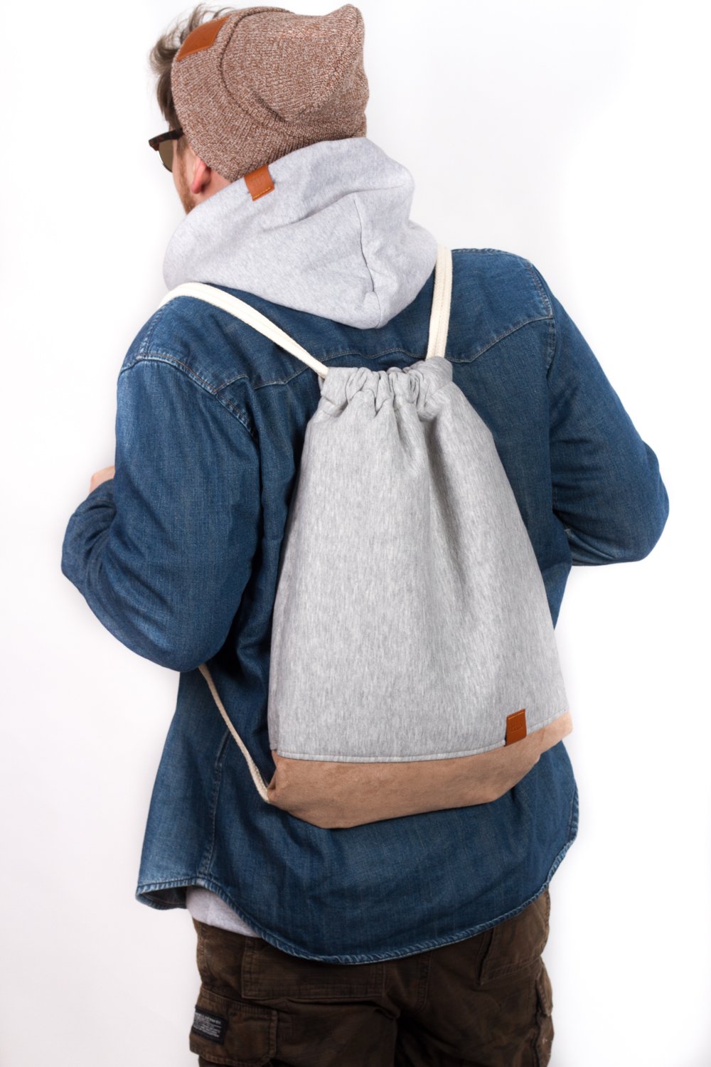 Vagabond Wood Sports Bag - Jersey (Sweat) / Alcantara, worek gimnastyczny, worek sportowy, worek, torba, Manufaktur13 M13