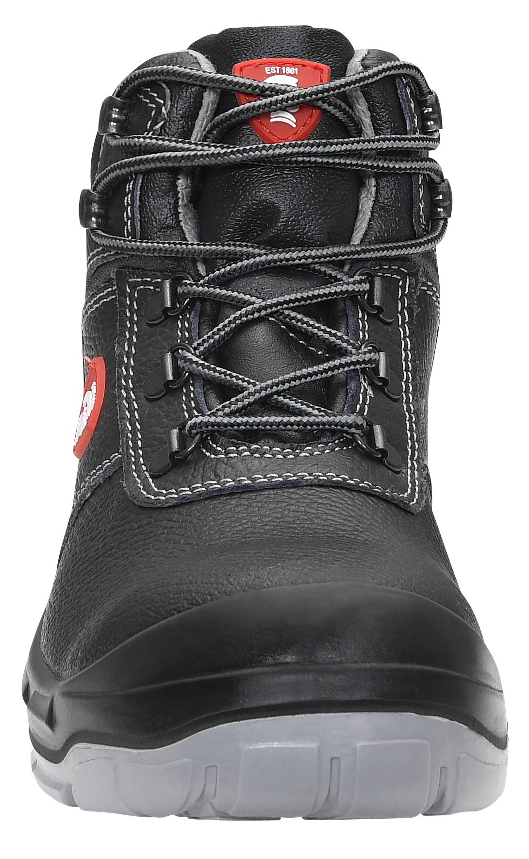 ELTEN JORI Sicherheitsschuhe Achim S3, Damen und Herren, Leder, Stahlkappe, leicht, klassisch 43, Schwarz