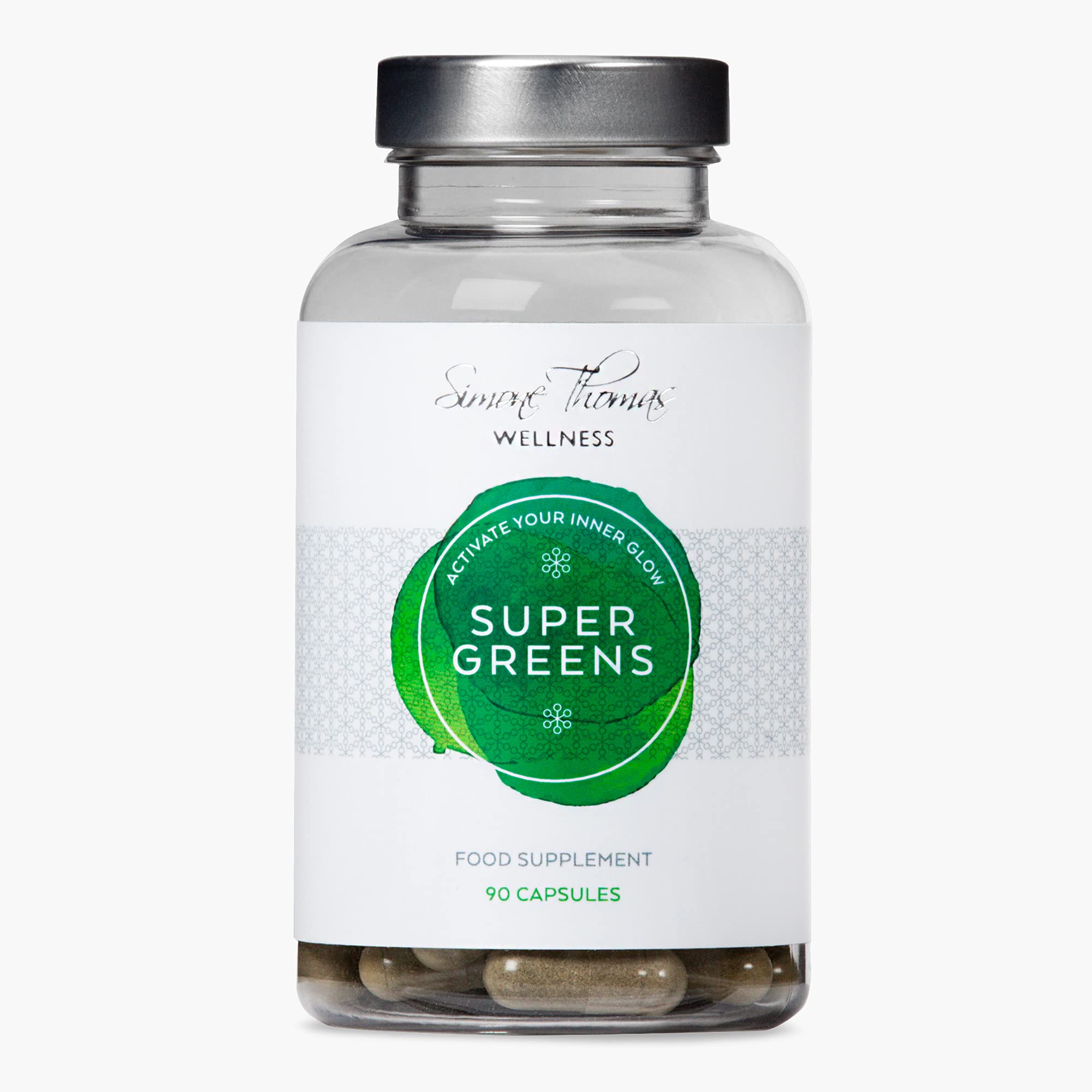 Simone Thomas WellnessSuper Greens Supplements with Vitamin C and E. Superfood Daily Greens Vitamins. Food Supplement. Vegan - 1 Month Supply