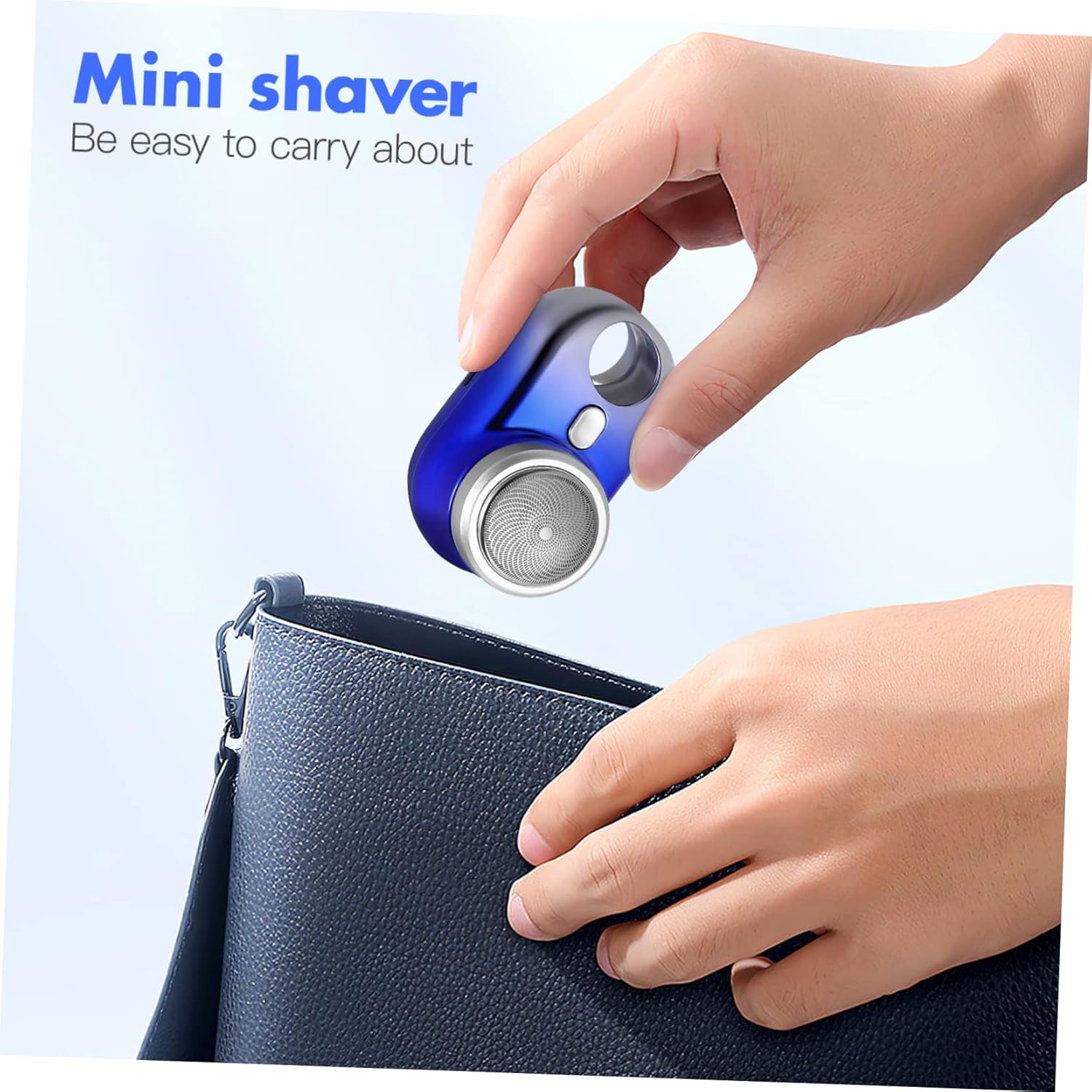 FRCOLOR 3pcs Men's Mini Razor Rechargeable Beard Trimmer for Body Hair Gradient