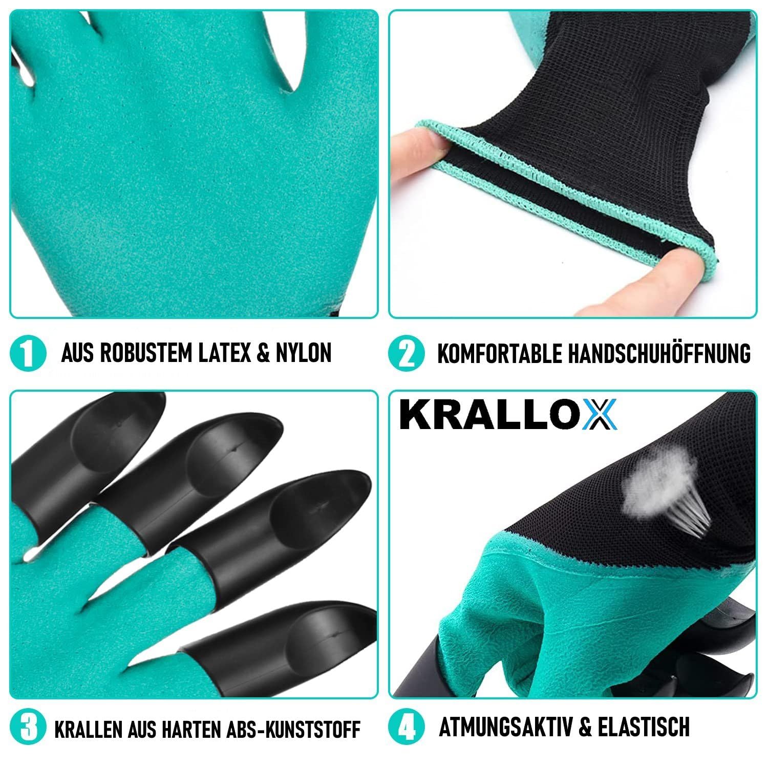 MAVURA KRALLOX Krallenhandschuhe Garten Handschuhe mit Krallen zum Graben Universalgröße für Damen & Herren bei Günstiger Preis