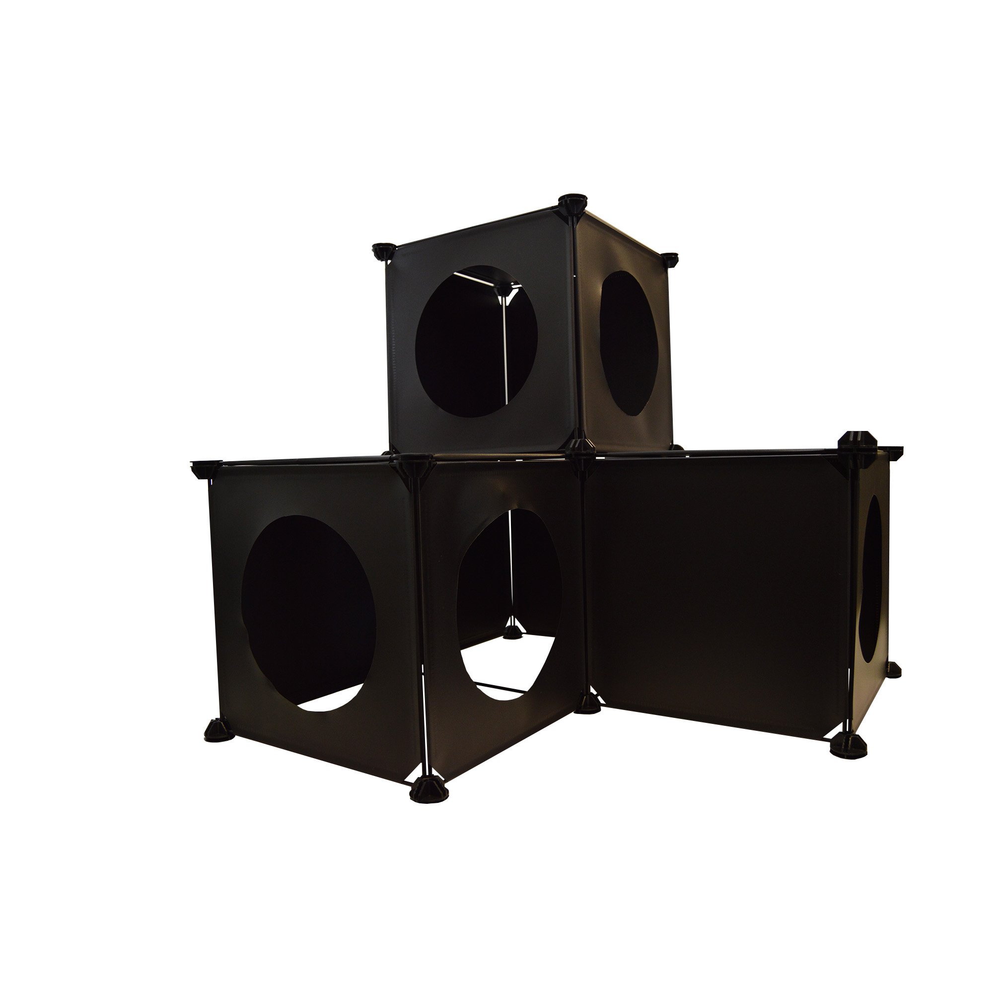 Purrfect Feline Custom Cat Kitty Ferret Condo Maze, Modular DIY Furniture, Tower Tree Hideout House - Includes Scratcher Board