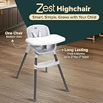 Chicco Zest Development Highchair for Babies from 6 Months to 40 kg with Washable Seat, 5 Point Harness and Removable Tray, Compact Folding, Lightweight and Reduced Pack Size