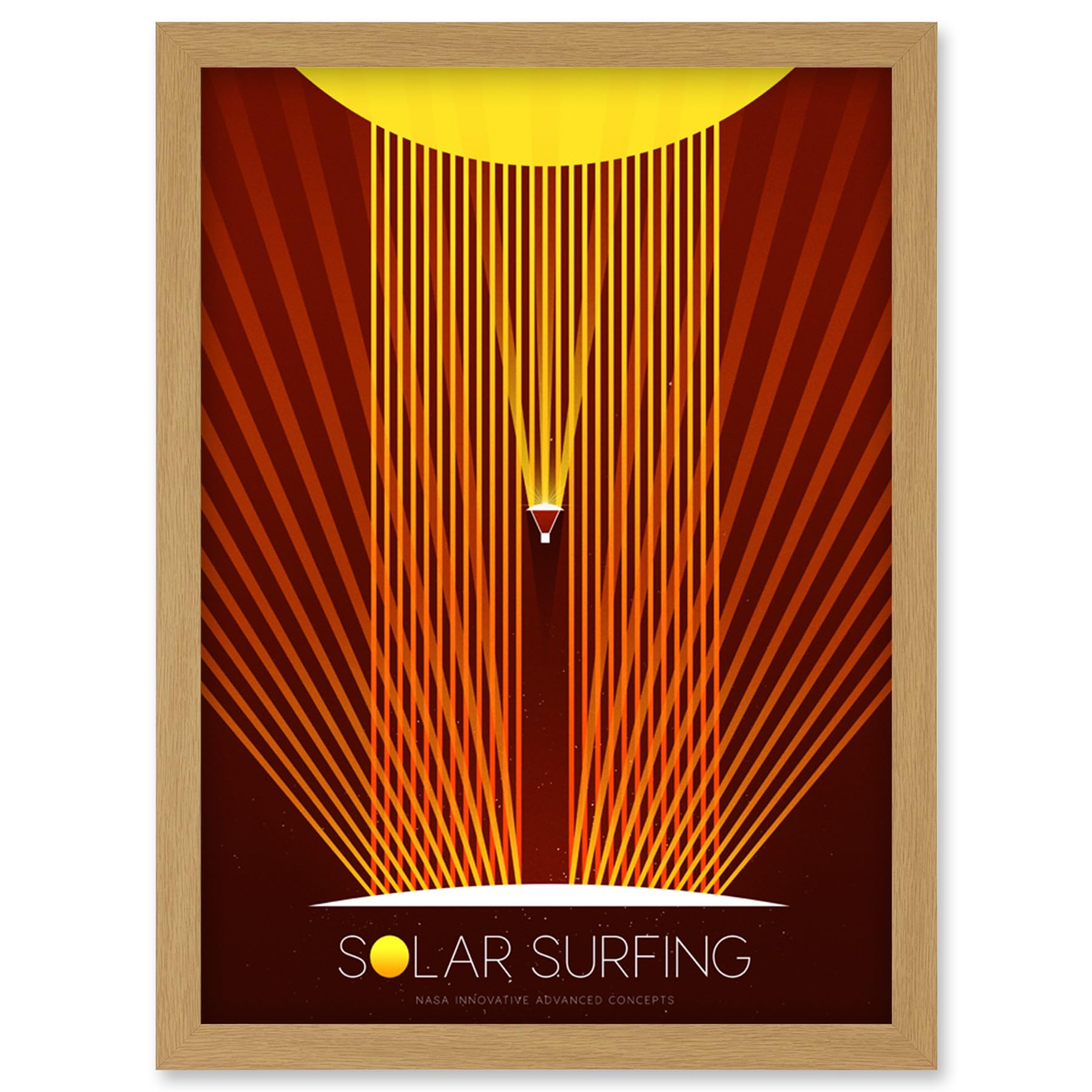 Artery8 NASA Solar Surfing Innovative Advanced Concepts Living Room Artwork Framed Wall Art Print A4