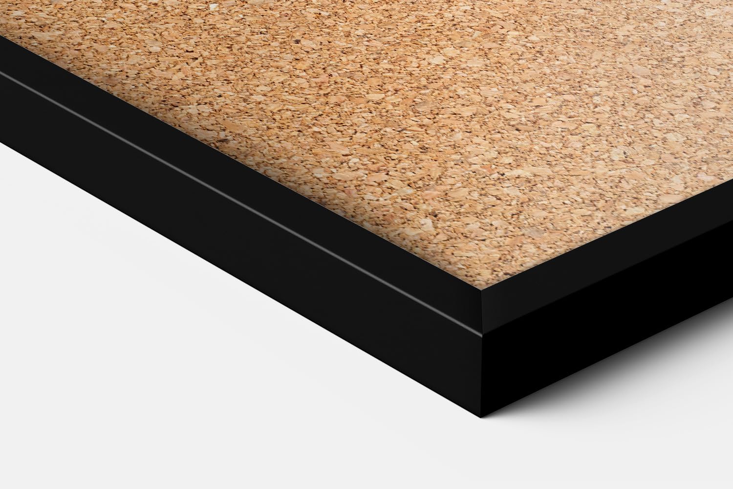 Wallfluent Bacheca in Sughero 100x70 cm Per l'organizzazione con Puntine In Legno Per la Cucina Costruzione Solida Ideale Per Ufficio, Casa, Lavagna in Sughero Memoboard con Cornice in Plastica Nero