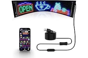 Programmable LED Signs, 27'x5' USB 5V: Customizable Text, Patterns, Animation, and Scrolling