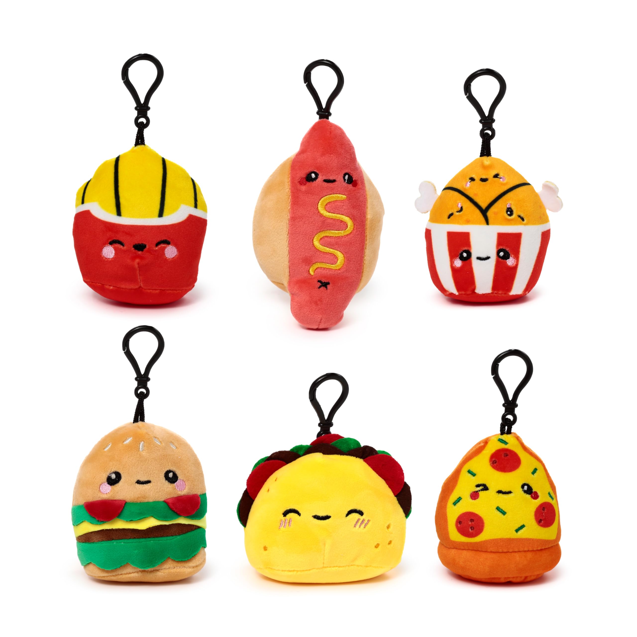 Puckator Squidglys Foodiemals Plush Keyring - Mothers Day Gifts Key Ring Keyrings Tags - Cool Keyrings Hoop Clip Fobs - Funny Cute Car Men's Accessories Stuff For Men Women - Trinket