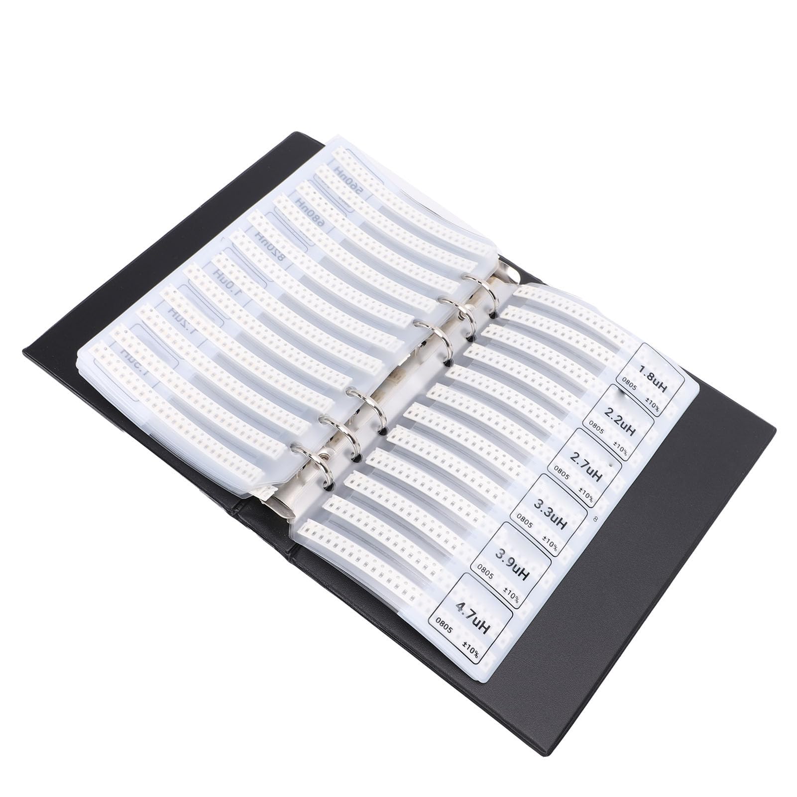 Luocute 0805 Kit Assortito Induttore Chip SMD, Libro di Campionamento PVC 60 Induttore Elettronica Elettronica Sampione Libro di Campionamento per Ingegneria Elettronica, Elettrico