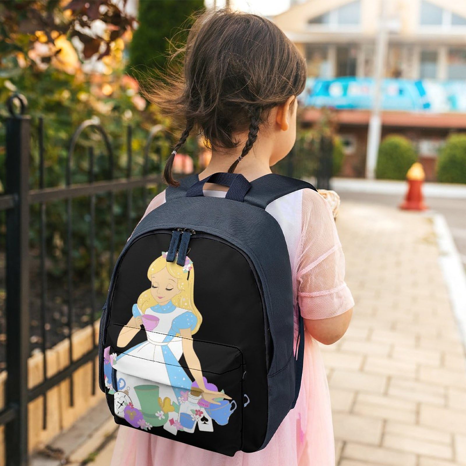 Amazon.co.jp: キッズバッグ 不思議の国のアリス 子供 バックパック 