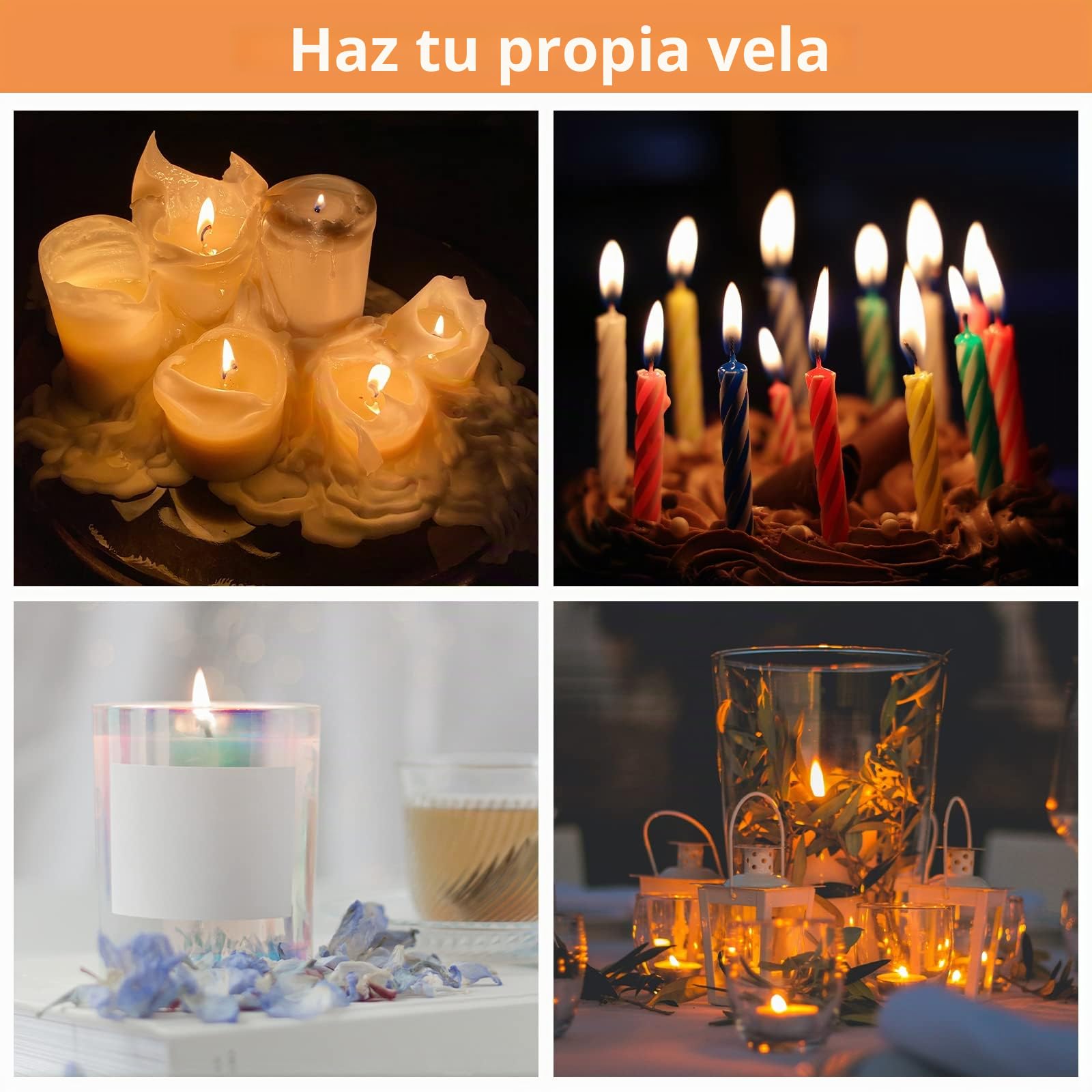 Mechas de Algodón de 10 cm para Fabricación de Velas DIY