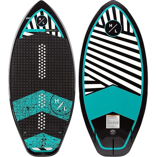 Hyperlite Broadcast Series Gromcast 3.9 All-Around Beginner Wakesurfer Board with Kid Specific Squash Tail Design