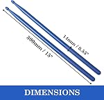 uxcell 5A Plastic Drum sticks, 1 Pair Light Practice Sticks for Drum Set | Plastic build, Blue, lightweight, durable, standard 5A size, percussion accessory, suitable for adult daily drum practice