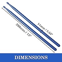 Vista 4 de uxcell Baquetas 5A, 1 par de baquetas de plástico para ejercicio, bastones ligeros para batería, accesorios duraderos de percusión para instrumentos
