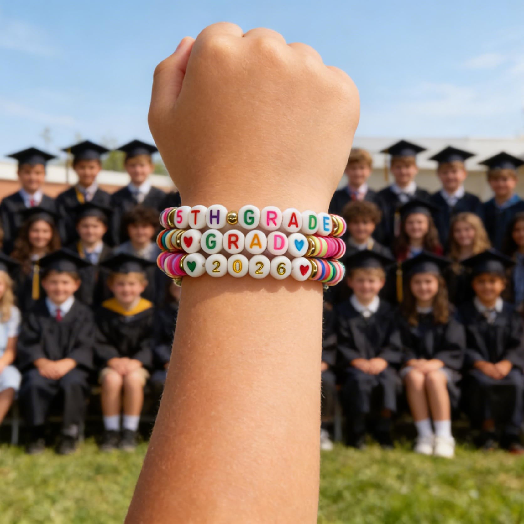 5TH Grade Graduation Bracelet Gifts for Girls Her, 5TH Grade Graduation Decorations 2026, Last Day of 5th Grade Elementary School Graduation Gifts, Bye Bye 5th Grade End of School Year Gift