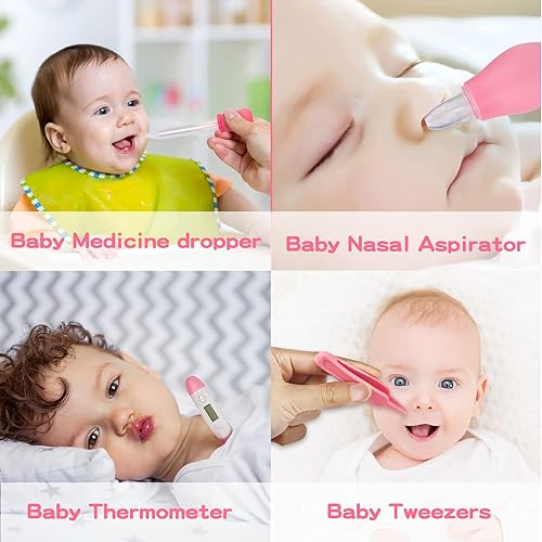 Miniatura 5 de Kit de aseo y cuidado de la salud para bebés, juego de cuidado de seguridad infantil con cepillo para el cabello, peine cortaúñas, aspirador nasal,