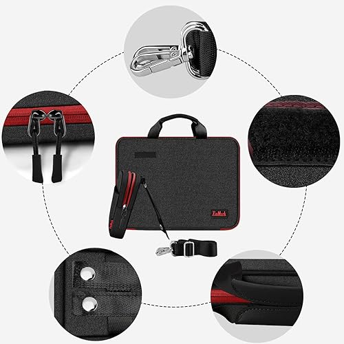 Miniatura 5 de Funda para laptop de 15.6 pulgadas con protección de grado militar con bolsa de cinturón desmontable, compatible con todos los modelos de MacBook