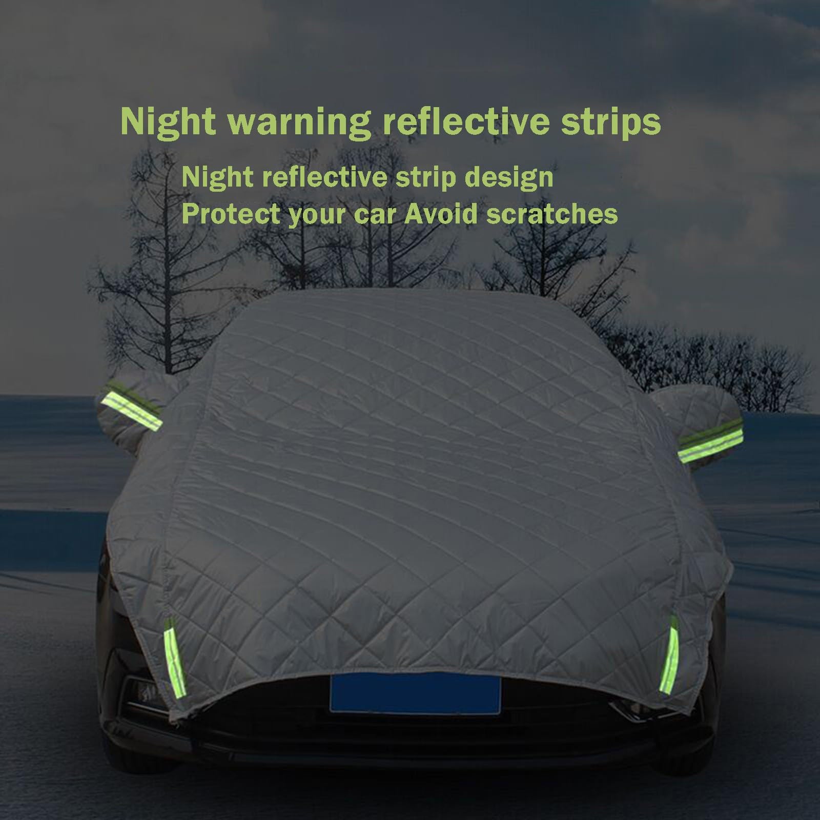 Verdicktes Hagelschutzplane für For𝖽 Transit Custom Hagelschutz Halbe Autoabdeckung,Abdeckplane für Hagel Regen Sonne Schutz,Hagelschutzdecke Auto Mit Reflektierendes Warnband