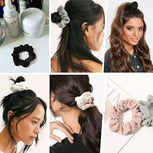 Miniatura 6 de Coletas para l pelo para mujeres y niñas, accesorios para el pelo grueso y rizado que no se arrugan, ligas suaves para sujetar la cola de caballo