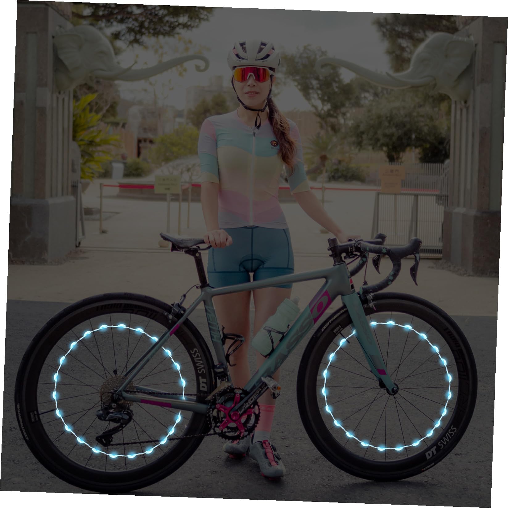 WOONEKY Lot De 2 Éclairages Décoratifs pour Roues De Vélo Éclairage De Sécurité À LED pour La Conduite De Nuit