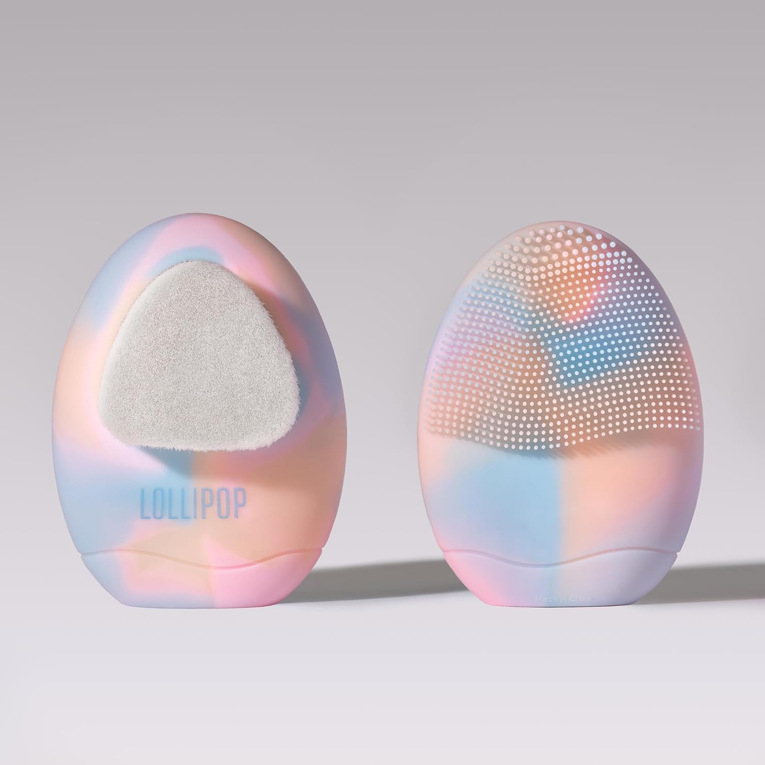 LOLLIPOP Palm Size Dual-Sided Silicone Face Exfoliator, Face Scrubber, Synthetic Face Brush Cleanser, Facial Cleansing Brush for Massager Rainbow LOLLIPOP Palm Size Dual-Sided Silicone Face Exfoliator, Face Scrubber, Synthetic Face Brush Cleanser, Facial Cleansing Brush for Massager Rainbow