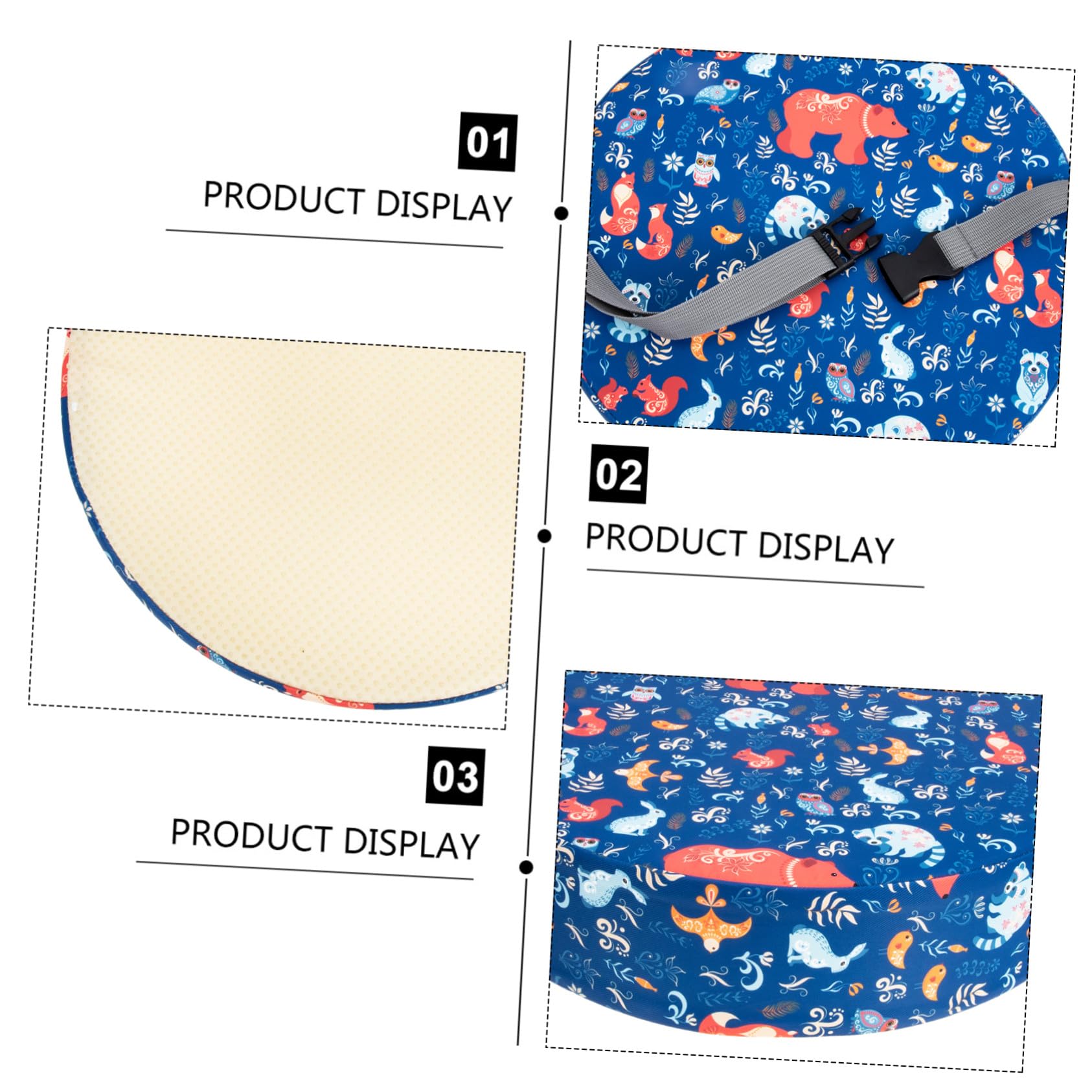 Uonlytech Cuscino Rialzato per Sedia Bambini Chiusura a Cerniera, Materia Sponge e Poliestere, Lavabile e Staccabile, per Disegnare e Giocare, Colore Blu