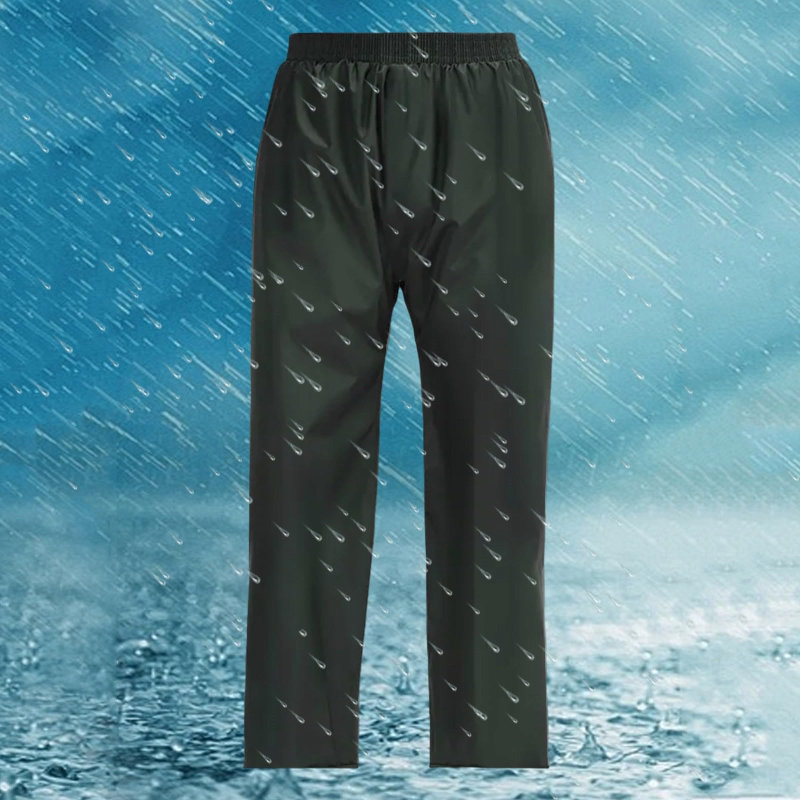 Pantalon de pluie pour homme - Imperméable - Pantalon de randonnée - Pantalon de pluie - Pantalon de pluie - Vêtement de pluie - Vêtement d'extérieur respirant - Pantalon de pêche