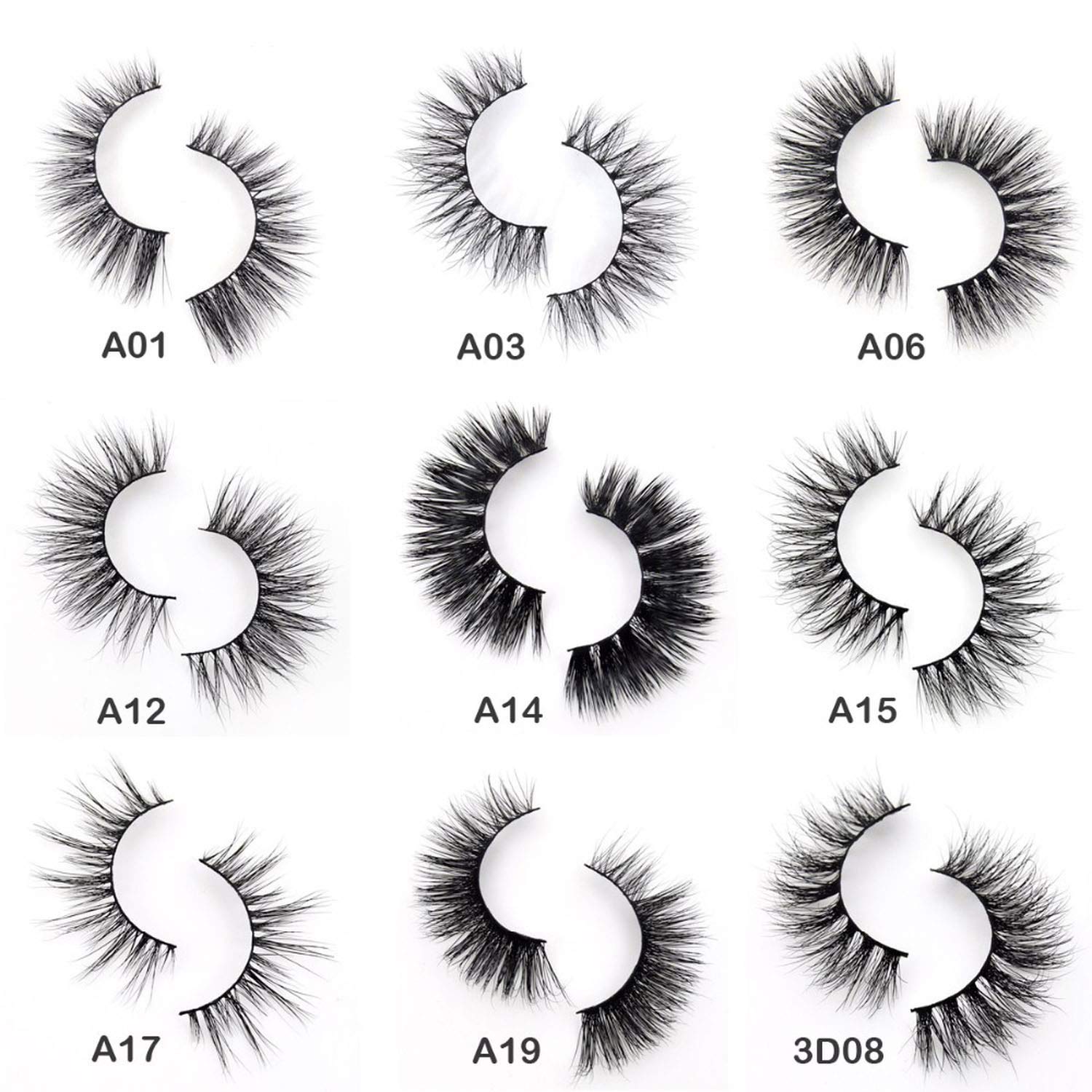 3D Eyelashes Mink Eyelashes Crossing Mink Handmade Eyelashes Full Strip Eyelashes 34 Styles New Cilia Pack Natureis,visofree,3d 08