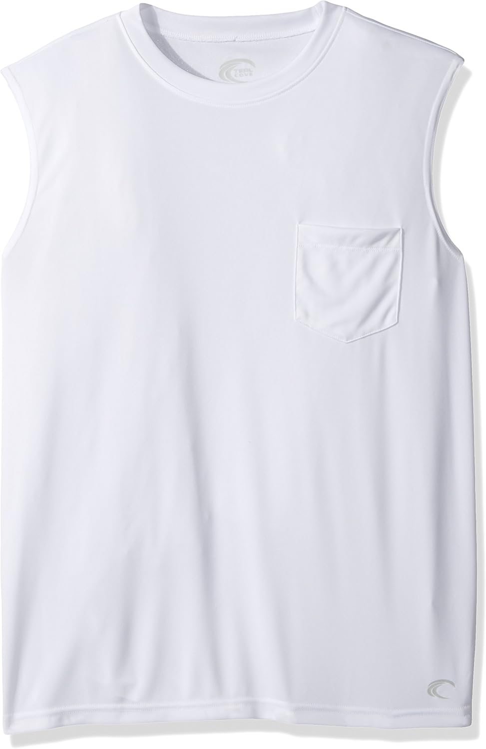 Teal Cove Men's Swim Tank Top with 20+ UPF Protection, White, Large