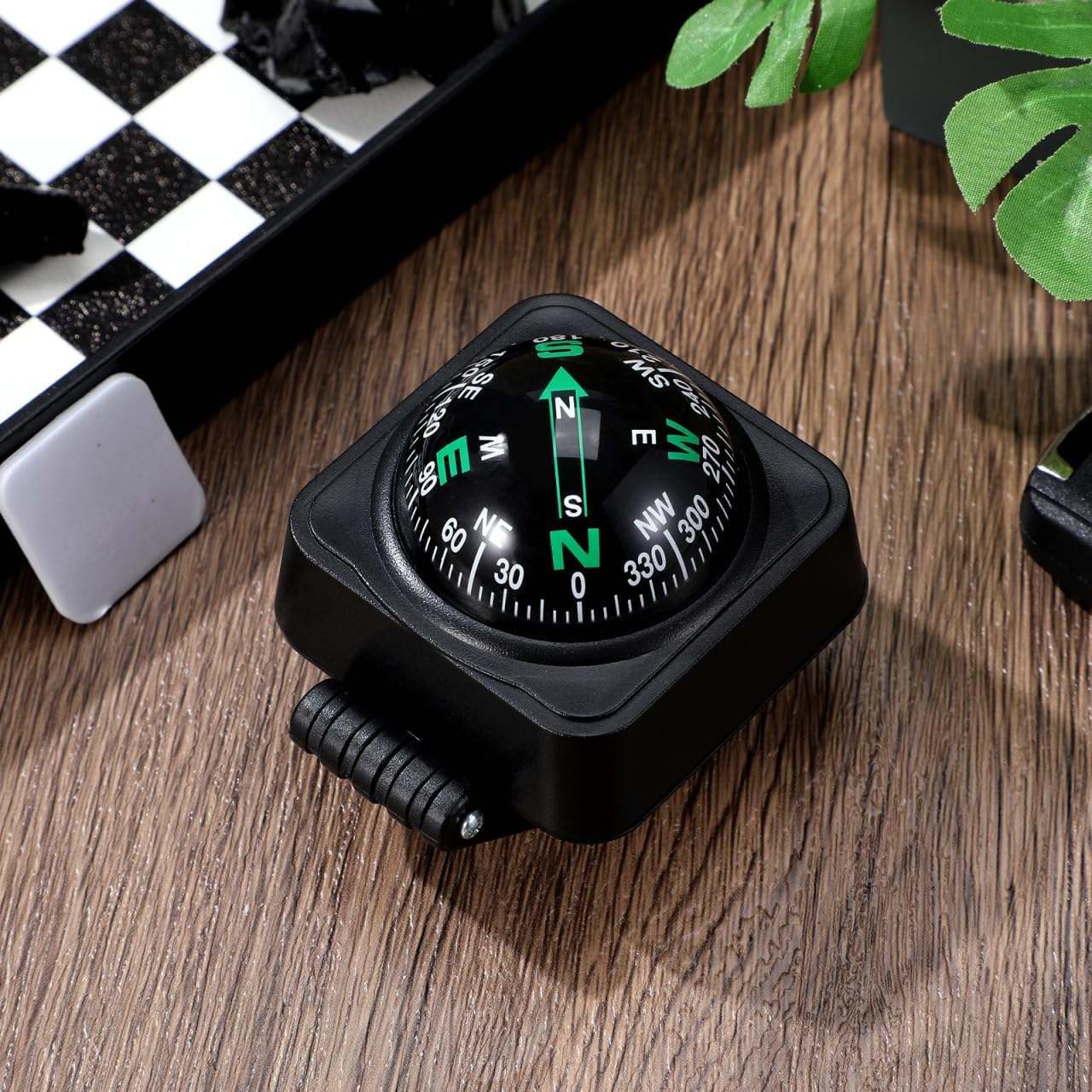 Cabilock Car Compass Ball Dashboard Portable Auto Direction Finder with Adhesive Mount for Accurate Outdoor Navigation in Cars and Suvs 2.59X2.16X2.16In