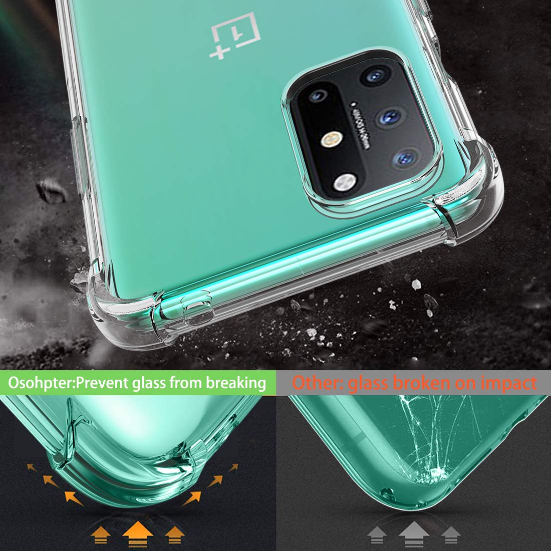 Amazon.com: Osophter for Oneplus 8T & 9R Case - Clear Transparent