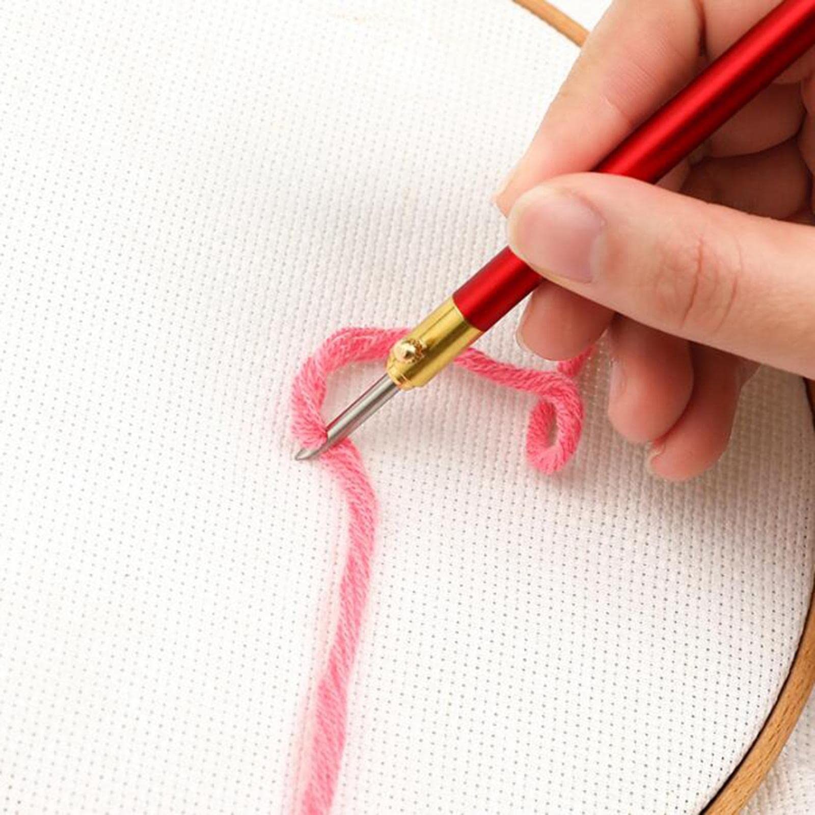 10-teiliges Stickerei-Stanznadelstift-Nähset, Strickwerkzeug, 2 Nadeln, 1 Tube, 2 Nadeln, 1 Röhrchen, 10 cm