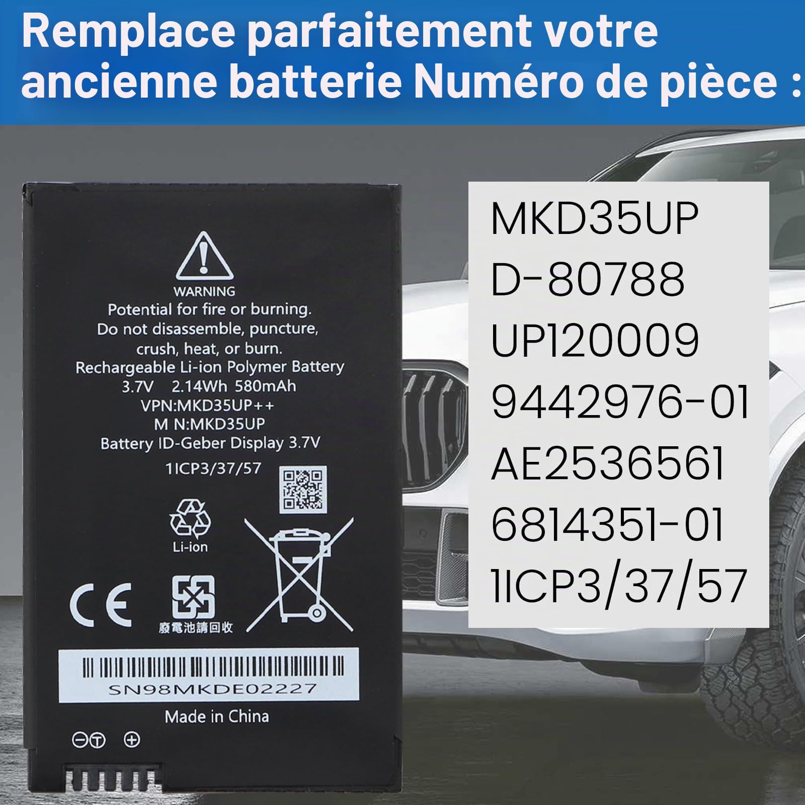 MKD35UP 9442976-01 Batterie pour BMW 5310le 530li 5301 730 740 745 760li