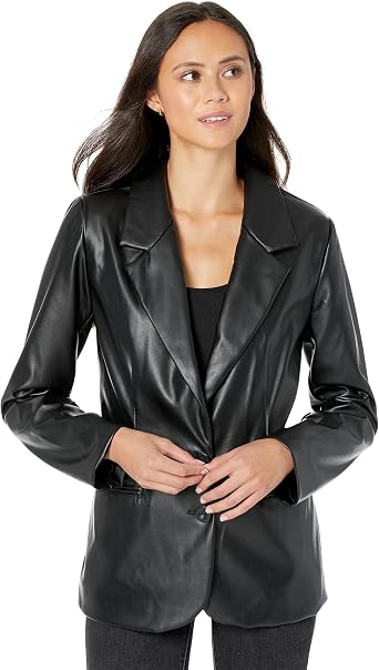 BCBGeneration Womens Relaxed Boyfriend Blazer Long Sleeve Notch Lapel Pocket Button Jacket
