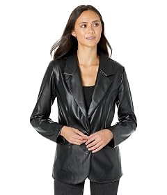 BCBGeneration Womens Relaxed Boyfriend Blazer Long Sleeve Notch Lapel Pocket Button Jacket