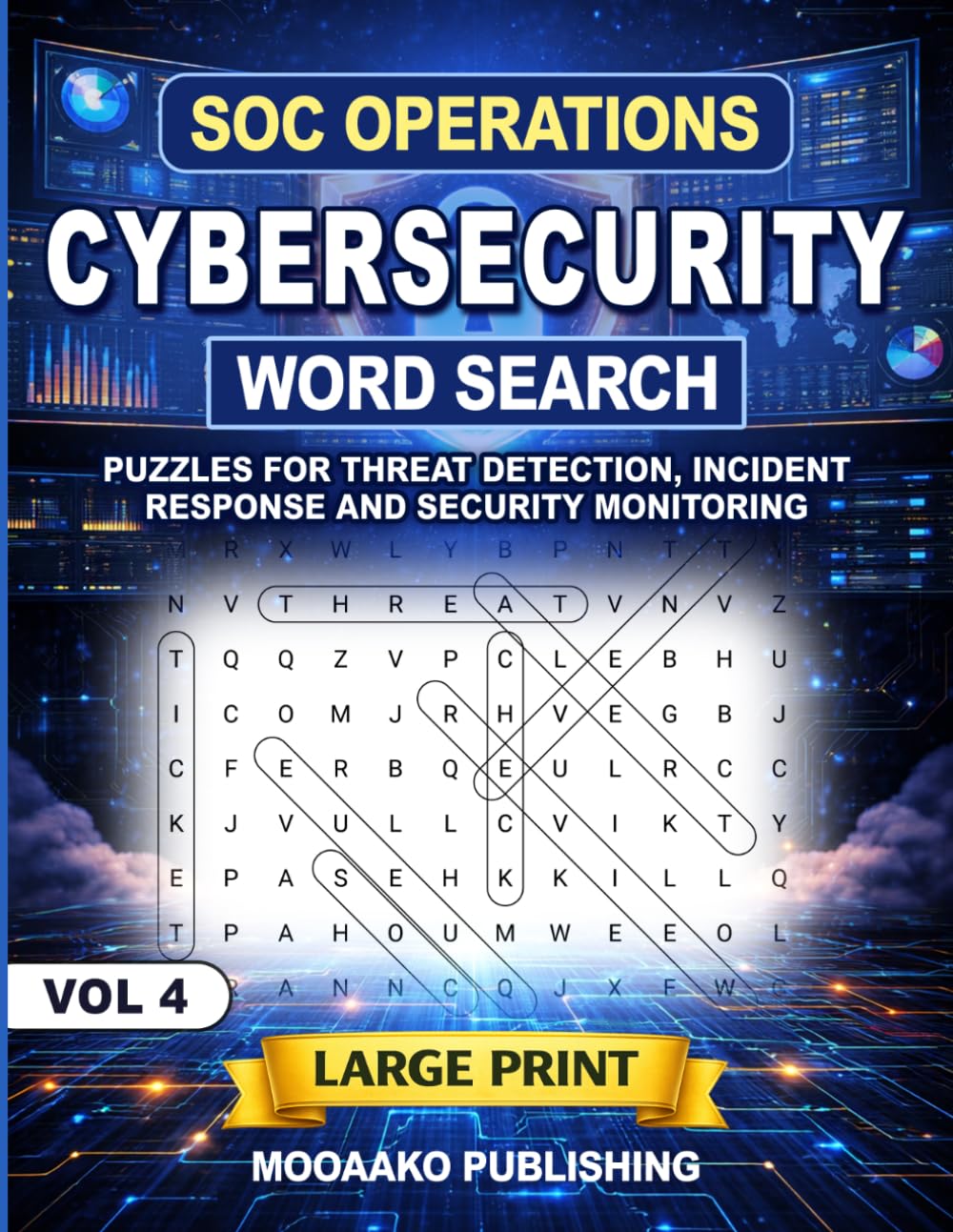 Cybersecurity Word Search SOC & Security Operations: Large Print Puzzles for Threat Detection, Incident Response and Security Monitoring