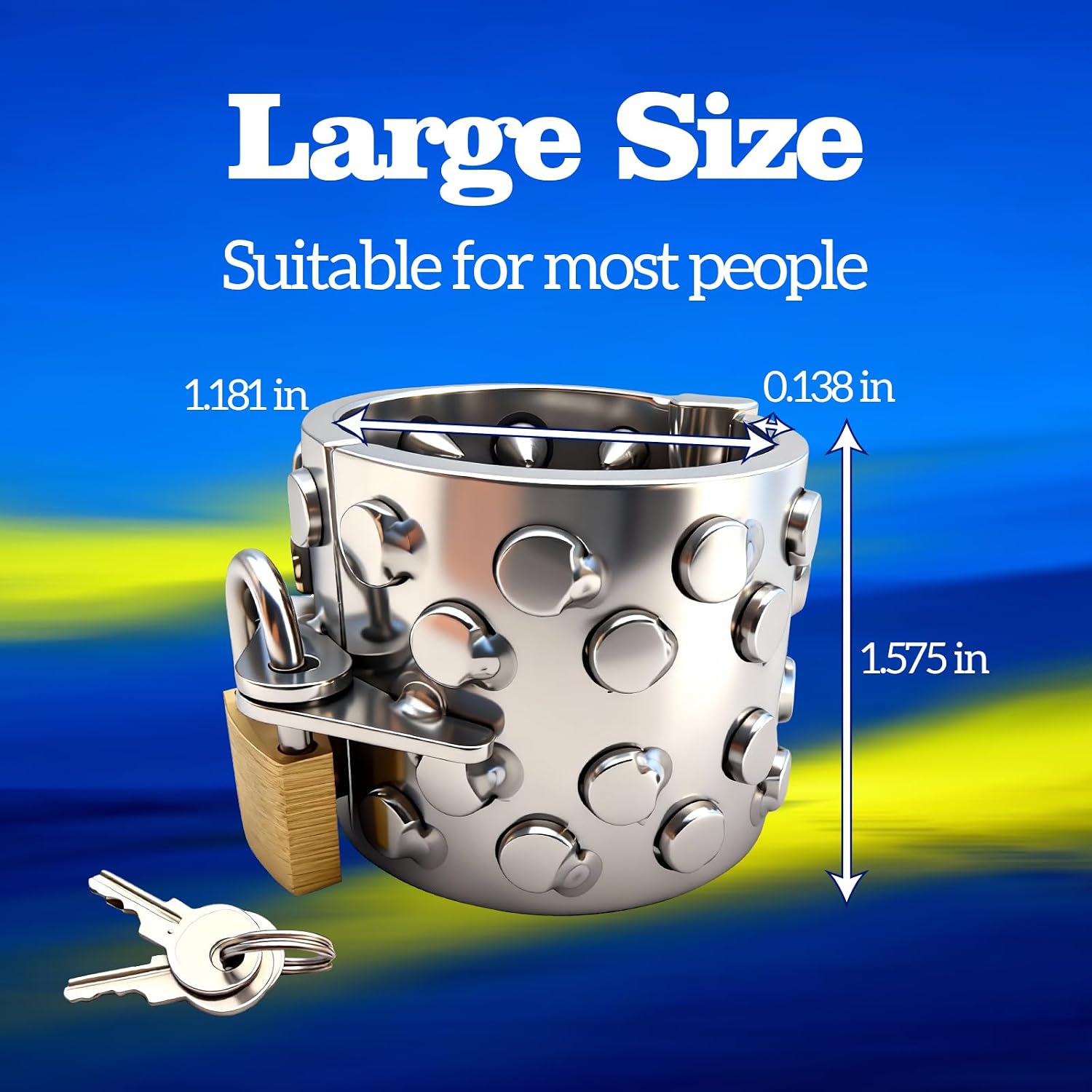 Testicle Crusher CBT Spiked Chastity Device Testicle Toys with Lock Keys | Metal Penis Weight Male Chastity Chastity Devices Spiked Chastity Cage Stainless Steel Chastity Cage Man For BDSM