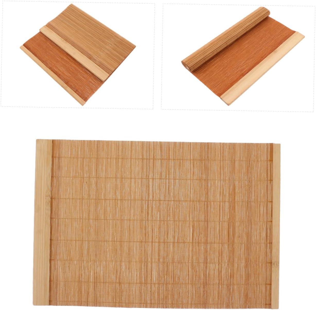 INOOMP 2Pcs Wood Table Mats Slip Dining Placemats for Heat Insulation Stylish Home Decor for Tableware Protection and Easy Cleaning