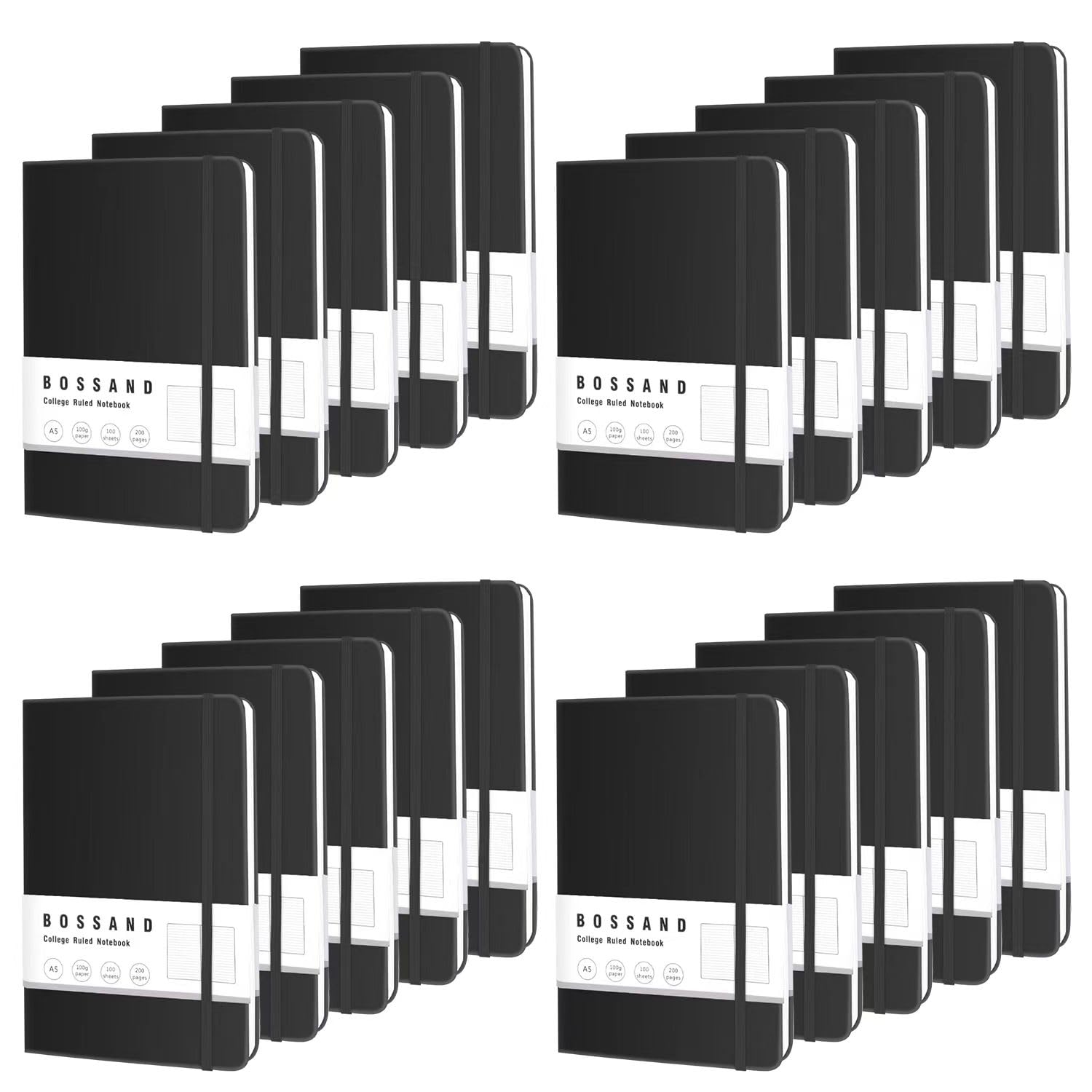 Carnet de notes BOSSAND en cuir vegan un journal de luxe ligné pour vos écrits