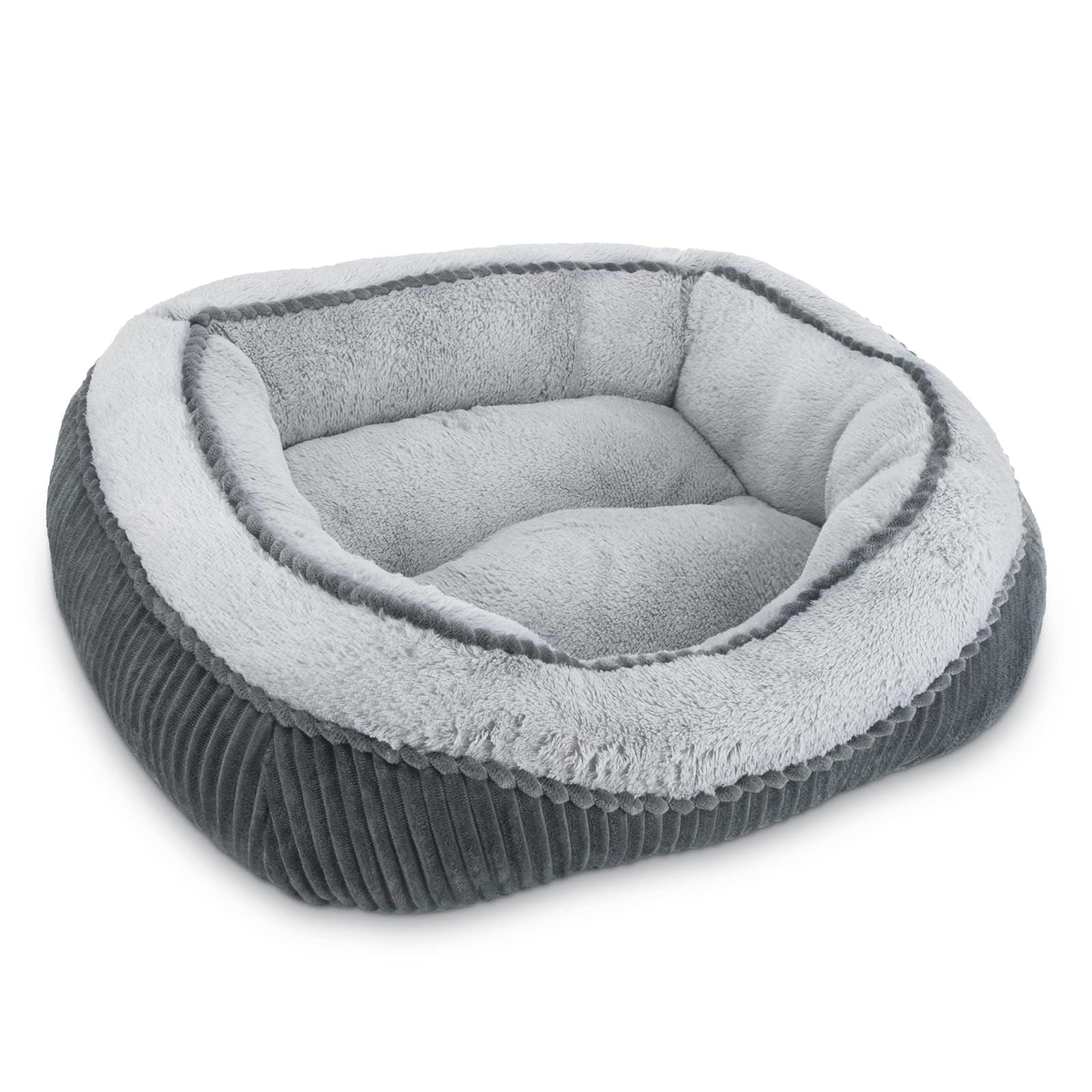 SIWA MARY Dog Beds for Small Medium Large Dogs & Cats. Washable Pet Bed, Orthopedic Dog Sofa Bed, Luxury Wide Side Fancy Design, Soft Calming Sleeping Warming Puppy Bed, Anti-Slip Bottom(25"x21"x8")